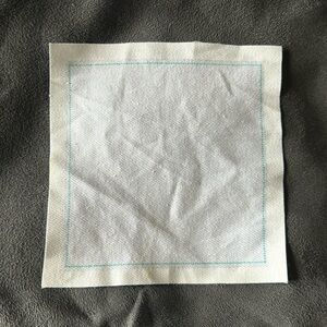 Tiffany & Co. Small Single Cotton / Linen Coaster W/Tiffany Blue Trim Design